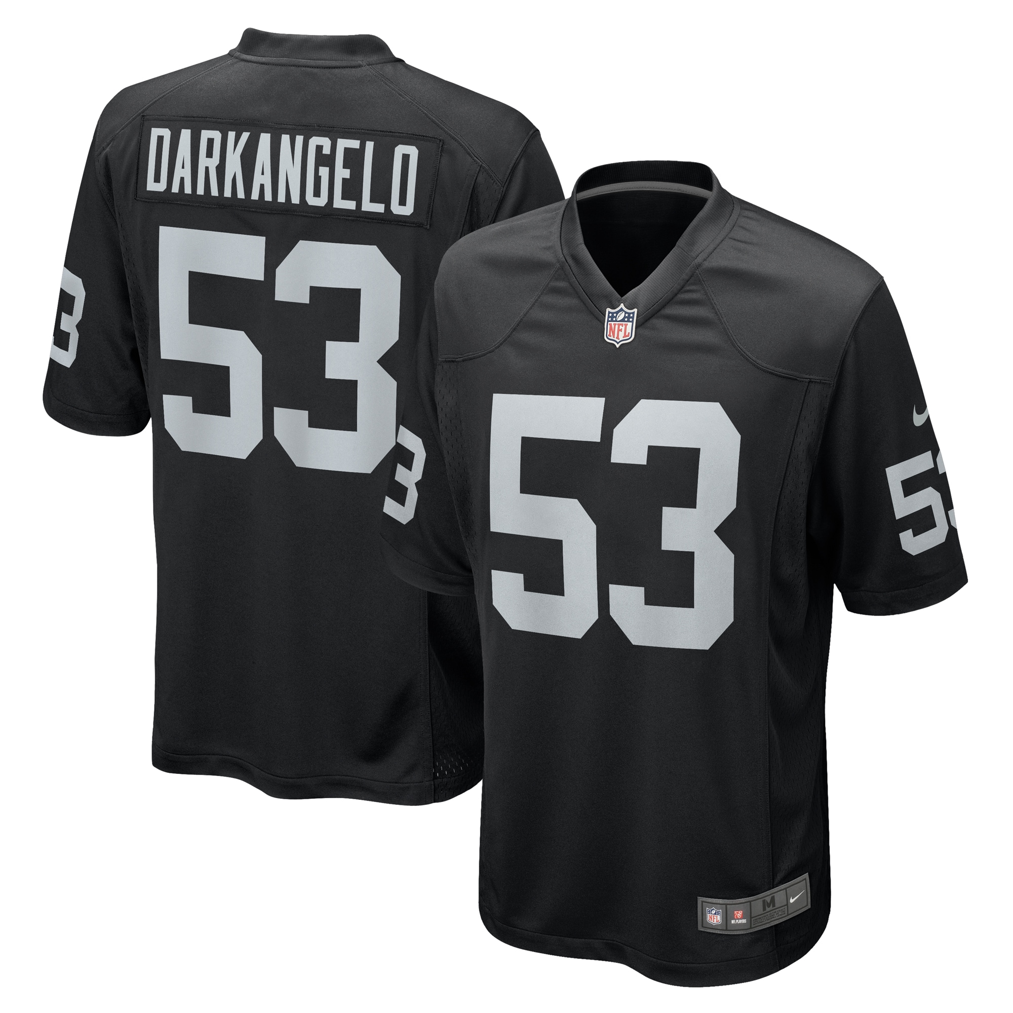 Men's Las Vegas Raiders Isaac Darkangelo Black Team Game Jersey
