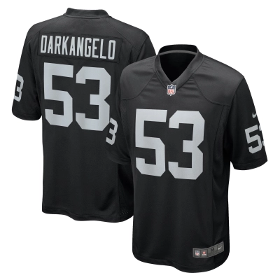 Men's Las Vegas Raiders Isaac Darkangelo Black Team Game Jersey 01
