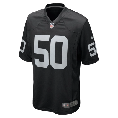 Men's Las Vegas Raiders Jacob Bobenmoyer Black Game Player Jersey 02