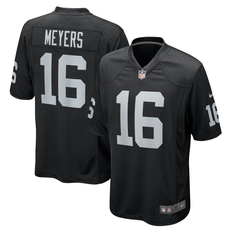 Men's Las Vegas Raiders Jakobi Meyers Black Game Player Jersey
