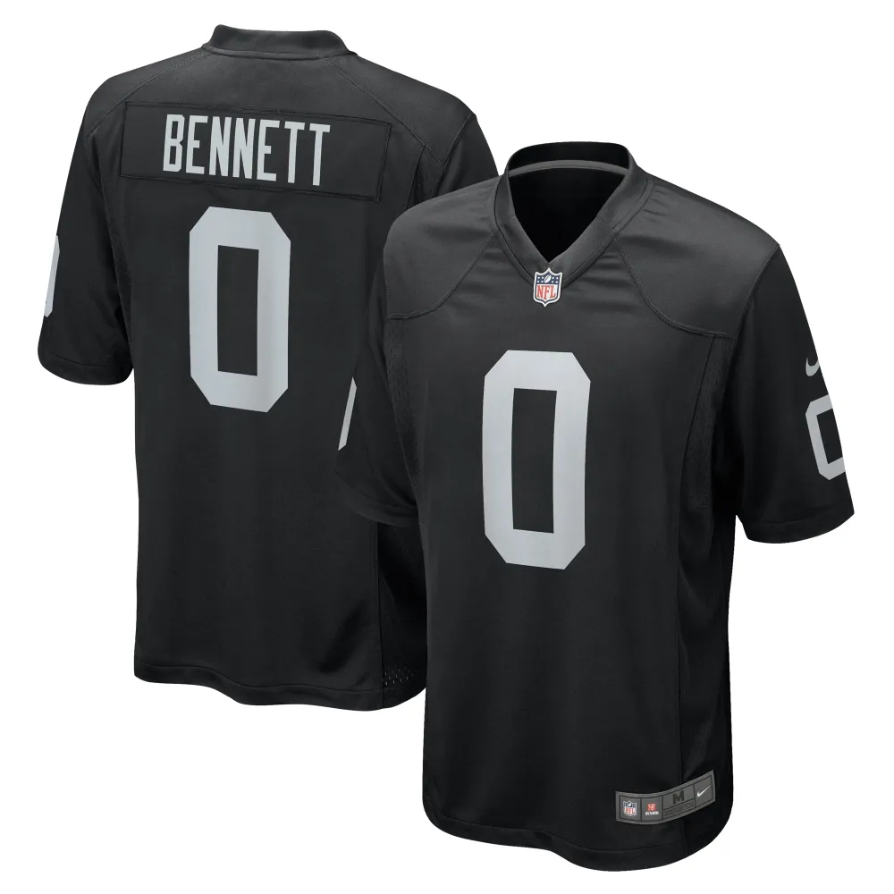 Men's Las Vegas Raiders Jakorian Bennett Black Team Game Jersey
