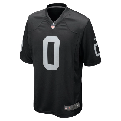 Men's Las Vegas Raiders Jakorian Bennett Black Team Game Jersey 02