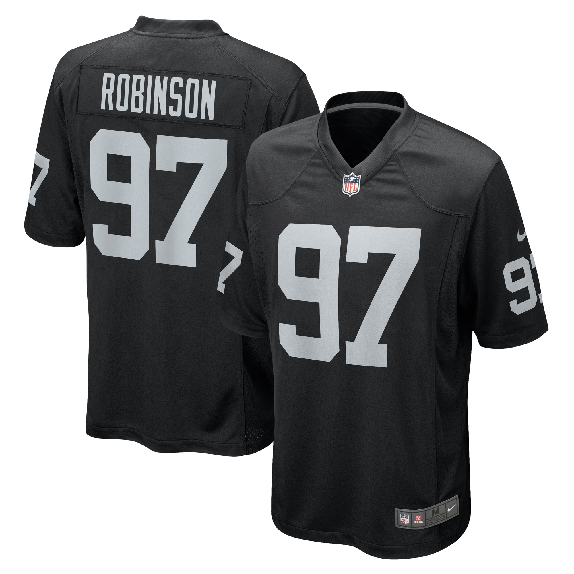 Men's Las Vegas Raiders Janarius Robinson Black Team Game Jersey