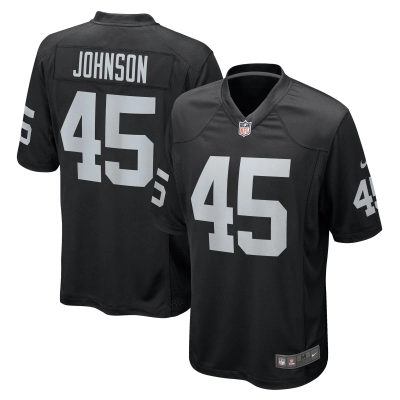 Men's Las Vegas Raiders Jaquan Johnson Black Game Player Jersey 01