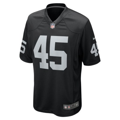 Men's Las Vegas Raiders Jaquan Johnson Black Game Player Jersey 02