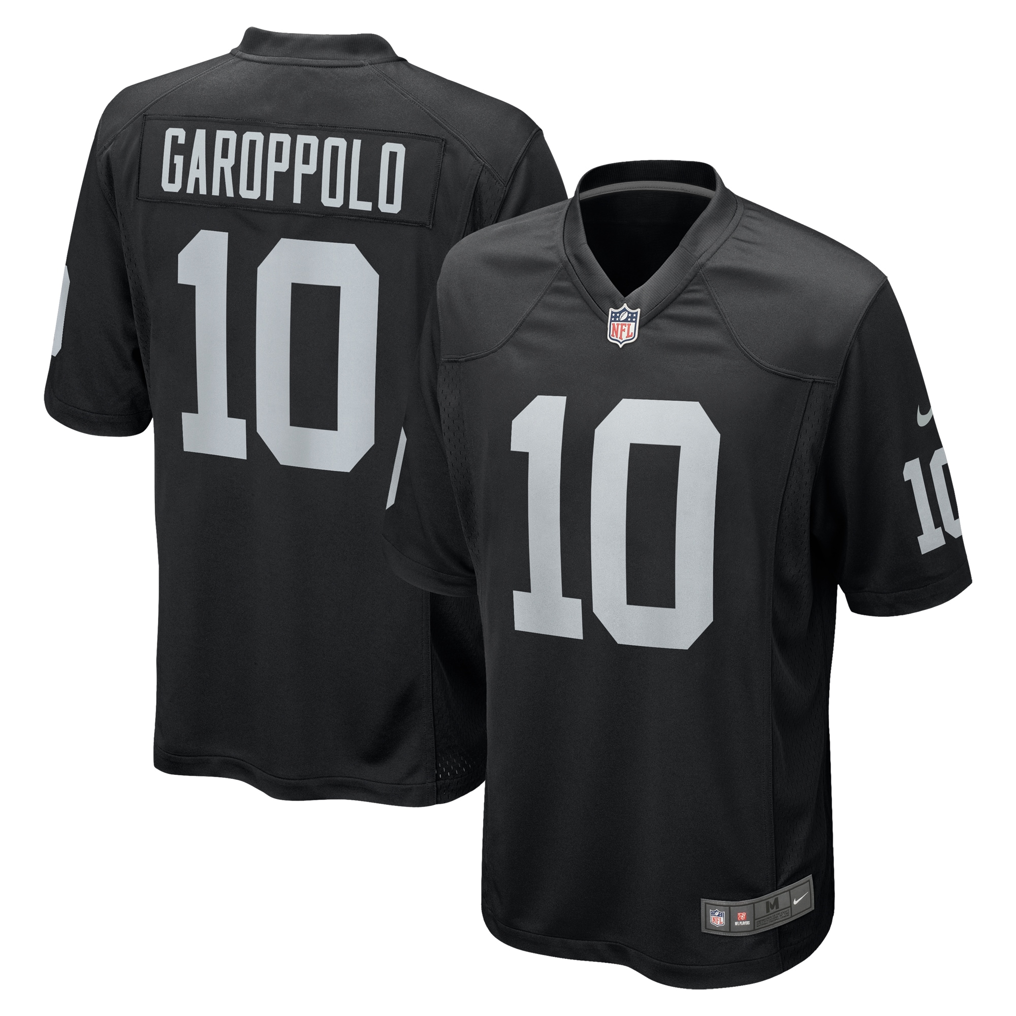 Men's Las Vegas Raiders Jimmy Garoppolo Black Game Player Jersey