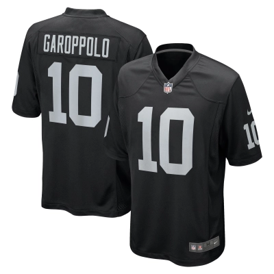 Men's Las Vegas Raiders Jimmy Garoppolo Black Game Player Jersey 01