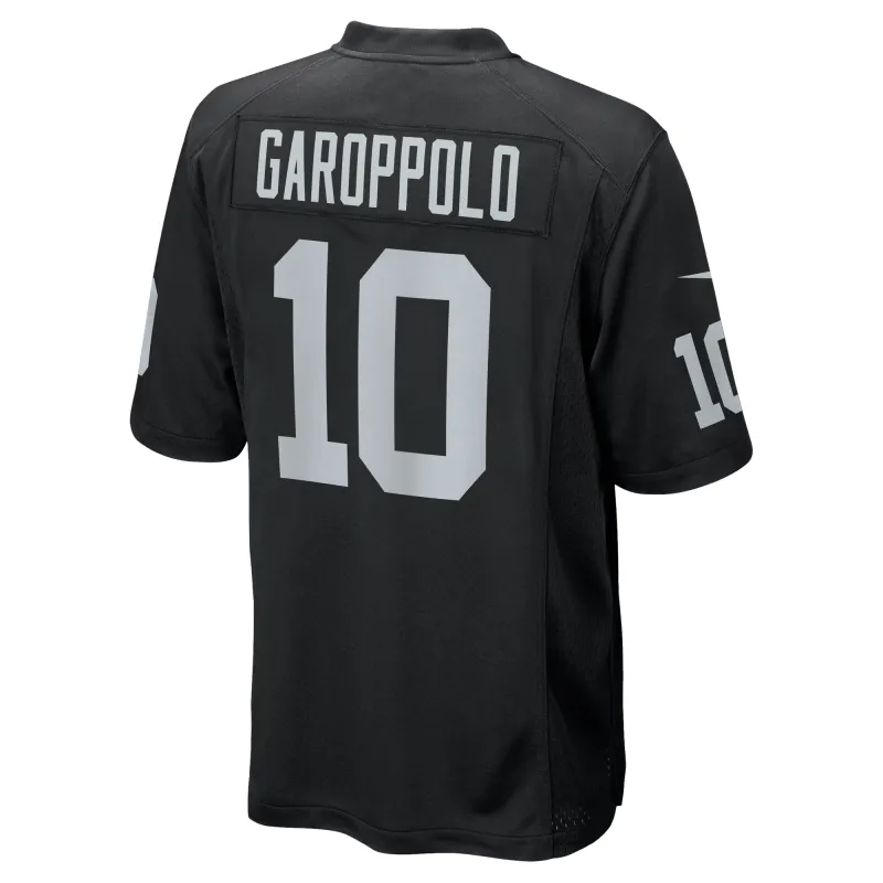 Men's Las Vegas Raiders Jimmy Garoppolo Black Game Player Jersey