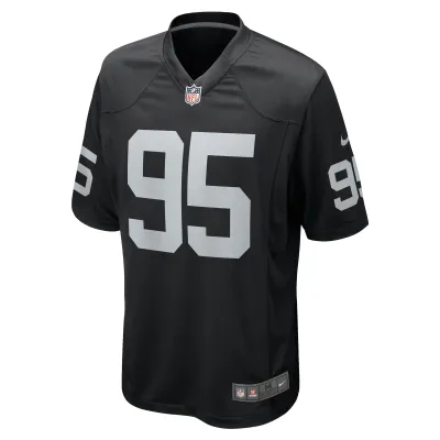 Men's Las Vegas Raiders John Jenkins Black Game Jersey 02