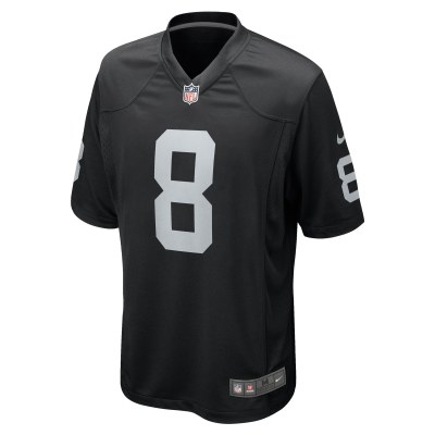 Men's Las Vegas Raiders Josh Jacobs Black Game Player Jersey 02