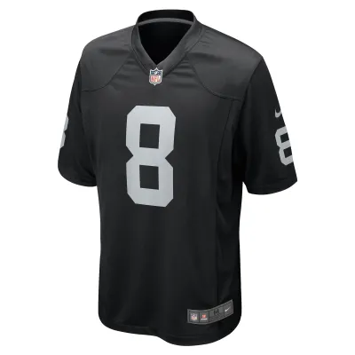 Men's Las Vegas Raiders Josh Jacobs Black Game Player Jersey 02