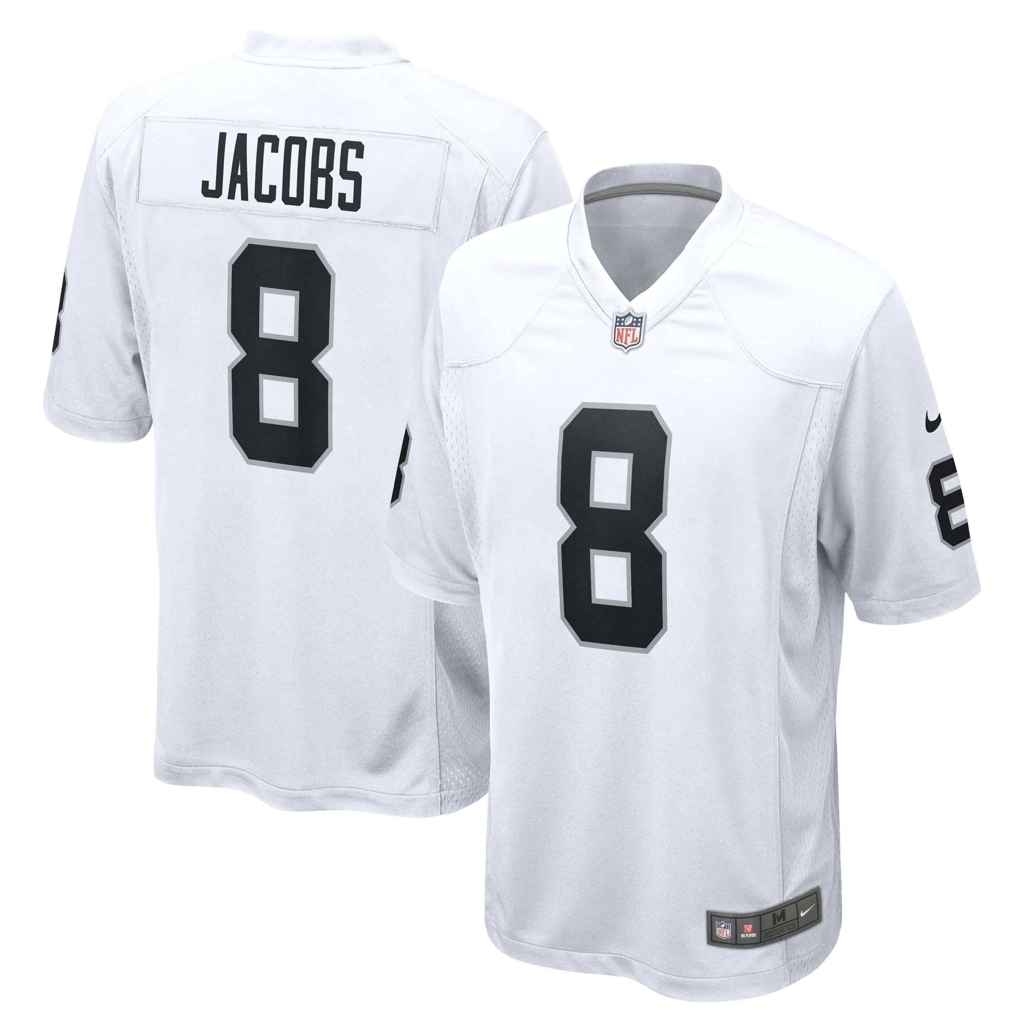 Men's Las Vegas Raiders Josh Jacobs White Game Player Jersey