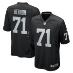 Men's Las Vegas Raiders Justin Herron Black Team Game Jersey