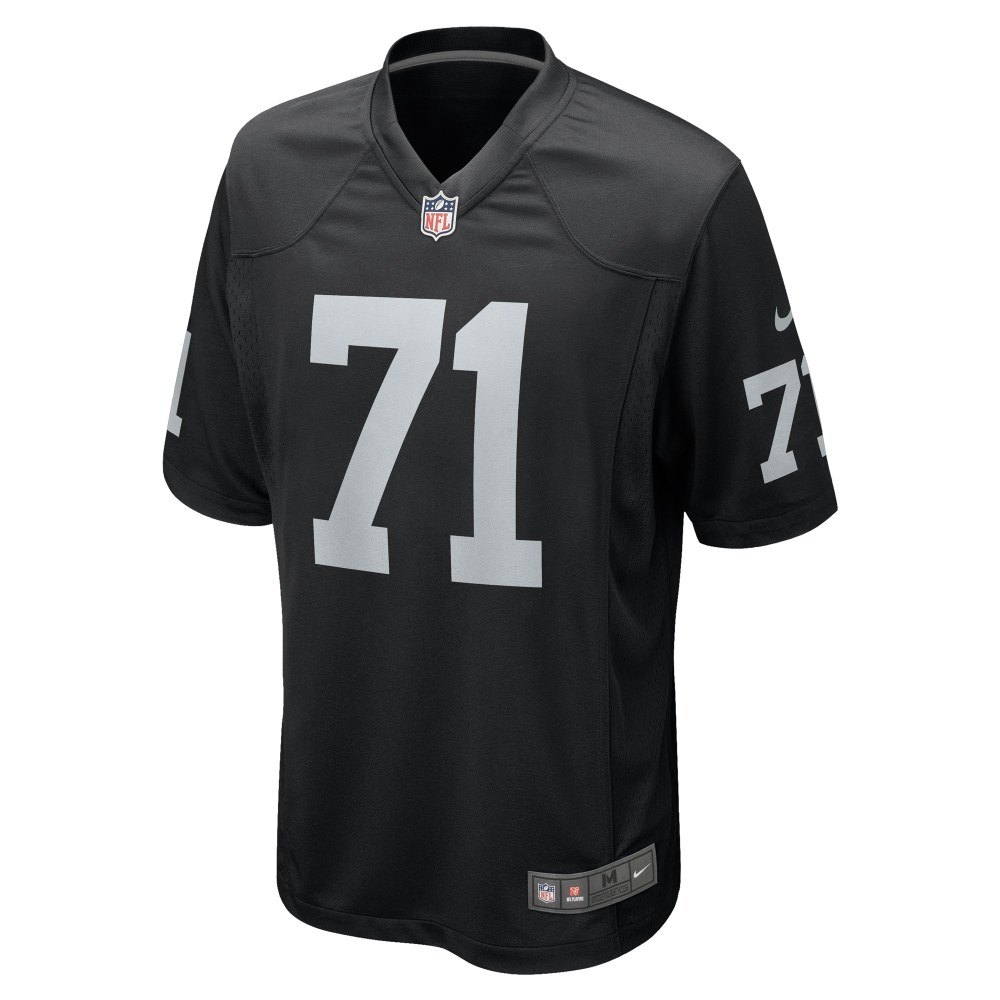 Men's Las Vegas Raiders Justin Herron Black Team Game Jersey