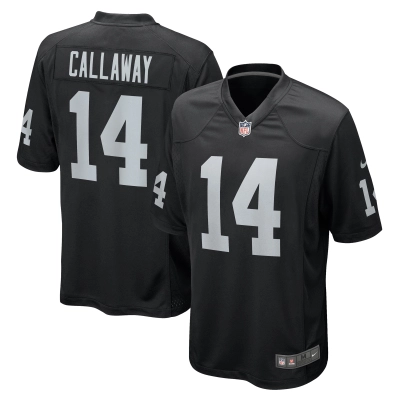 Men's Las Vegas Raiders Marquez Callaway Black Team Game Jersey 01
