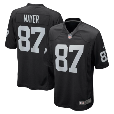 Men's Las Vegas Raiders Michael Mayer Black 2023 NFL Draft Pick Game Jersey 01