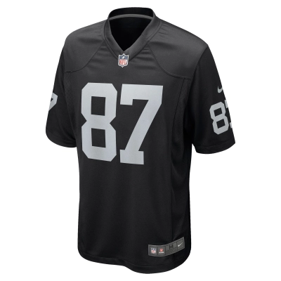 Men's Las Vegas Raiders Michael Mayer Black 2023 NFL Draft Pick Game Jersey 02