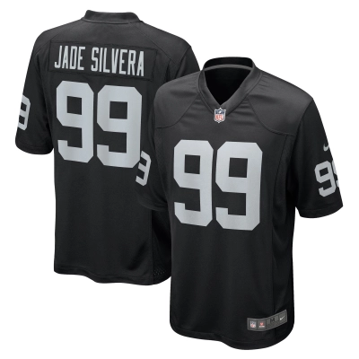 Men's Las Vegas Raiders Nesta Jade Silvera Black Team Game Jersey 01