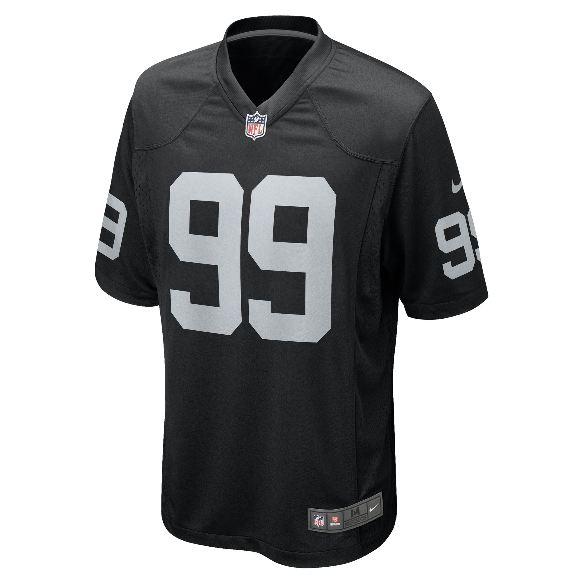 Men's Las Vegas Raiders Nesta Jade Silvera Black Team Game Jersey