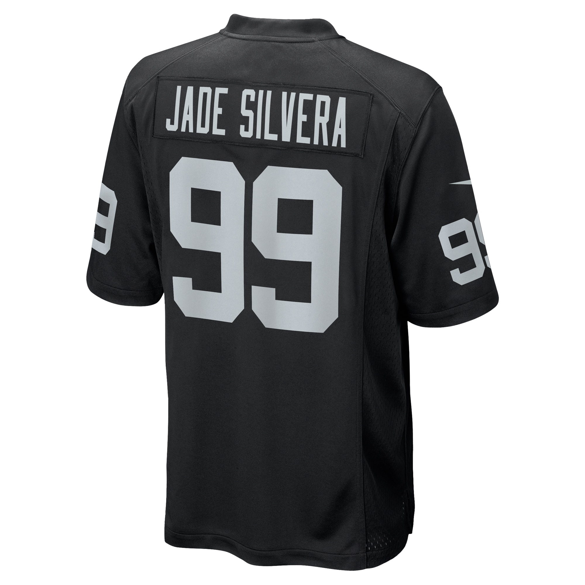 Men's Las Vegas Raiders Nesta Jade Silvera Black Team Game Jersey