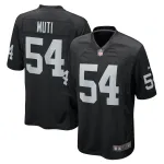 Men's Las Vegas Raiders Netane Muti Black Team Game Jersey