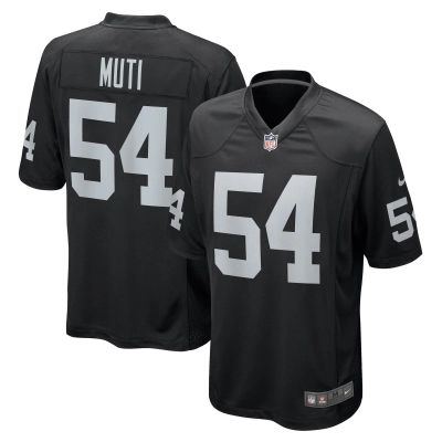 Men's Las Vegas Raiders Netane Muti Black Team Game Jersey 01