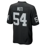 Men's Las Vegas Raiders Netane Muti Black Team Game Jersey