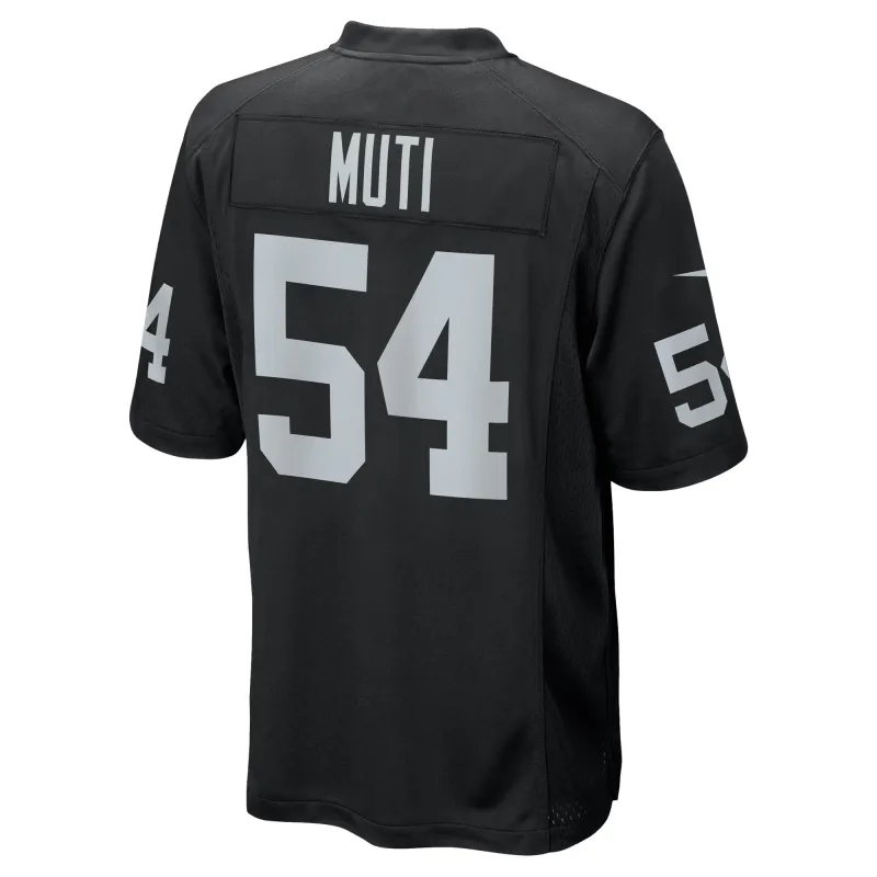 Men's Las Vegas Raiders Netane Muti Black Team Game Jersey