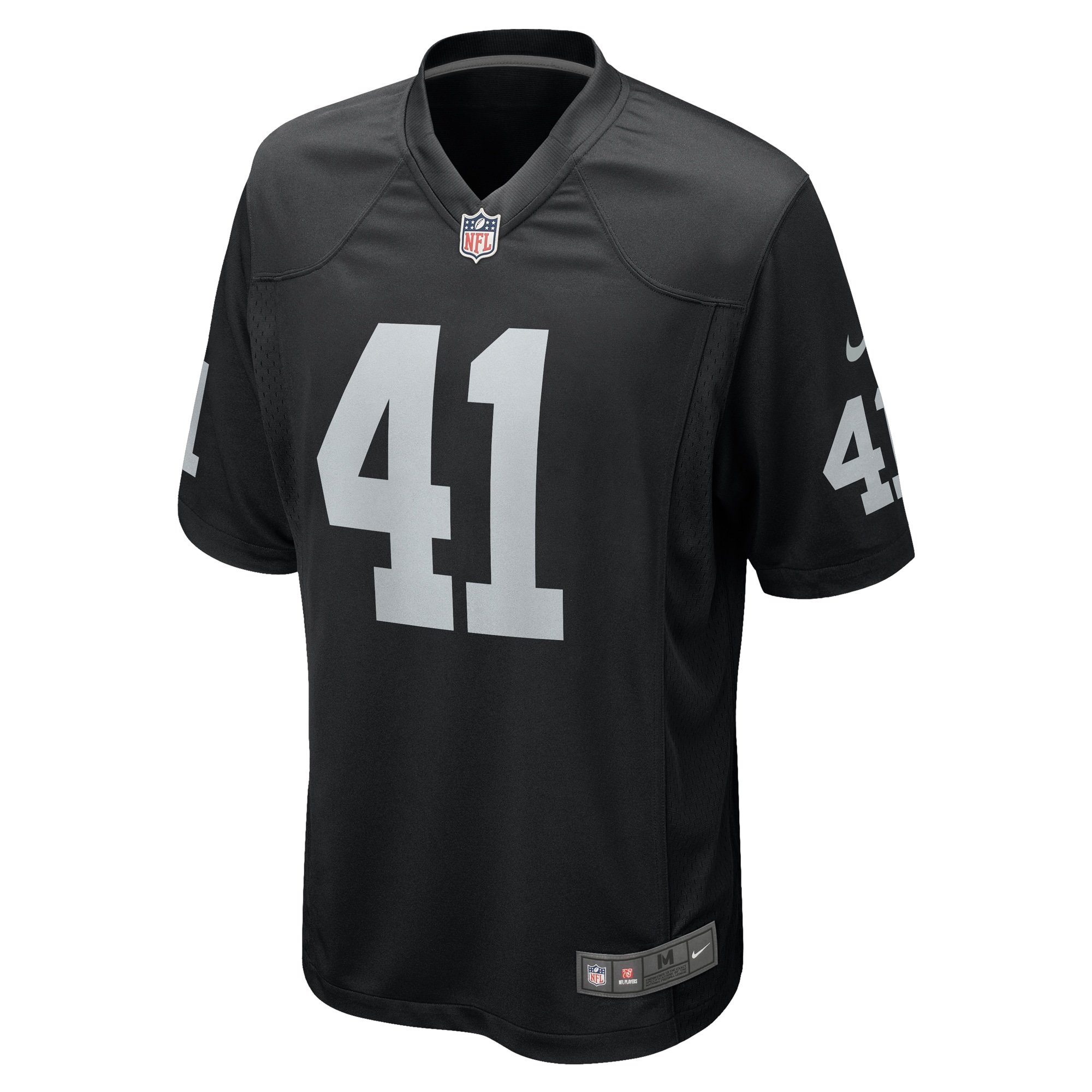 Men's Las Vegas Raiders Robert Spillane Black Game Player Jersey