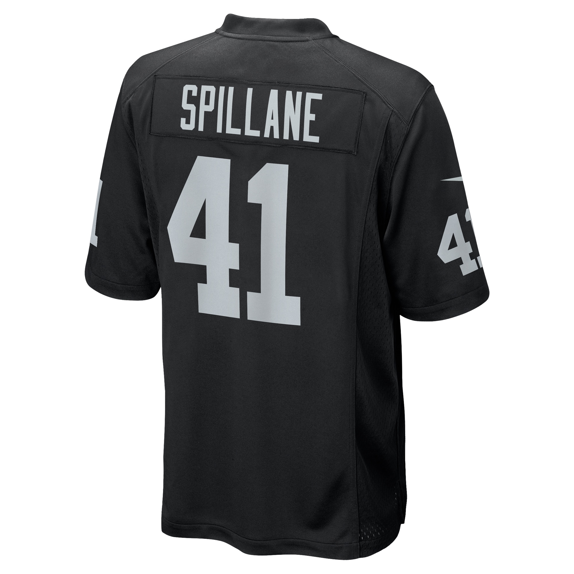 Men's Las Vegas Raiders Robert Spillane Black Game Player Jersey