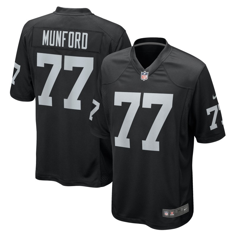Men's Las Vegas Raiders Thayer Munford Jr. Black Team Game Jersey
