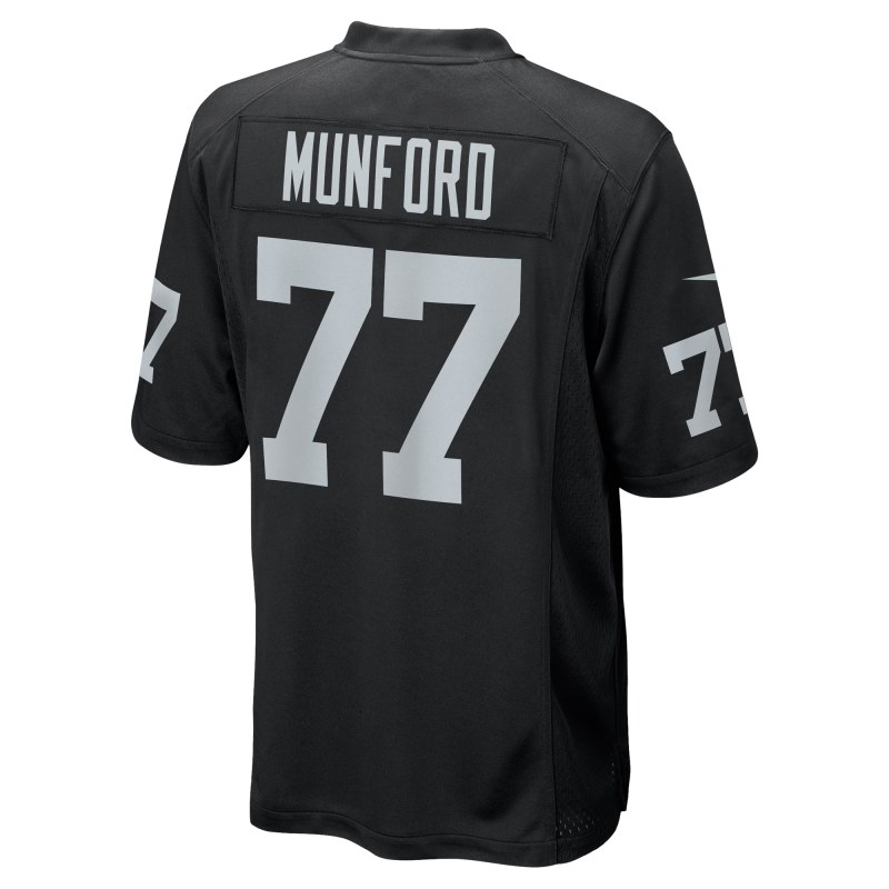 Men's Las Vegas Raiders Thayer Munford Jr. Black Team Game Jersey