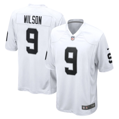 Men's Las Vegas Raiders Tyree Wilson White Game Jersey 01