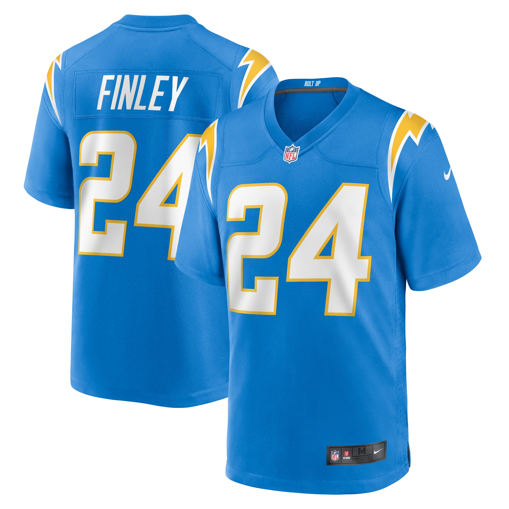Men's Los Angeles Chargers AJ Finley Powder Blue Team Game Jersey