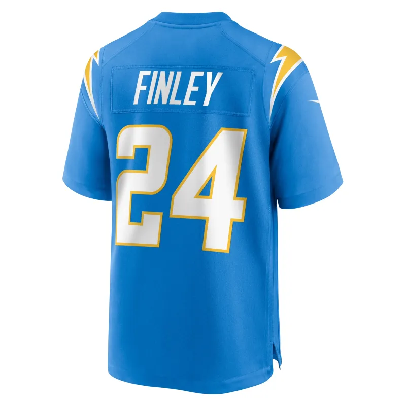 Men's Los Angeles Chargers AJ Finley Powder Blue Team Game Jersey