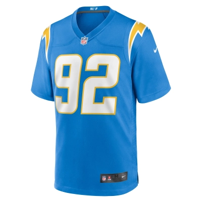 Men's Los Angeles Chargers Andrew Farmer Powder Blue Team Game Jersey 02