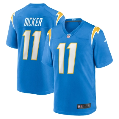 Men's Los Angeles Chargers Cameron Dicker Powder Blue Game Jersey 01