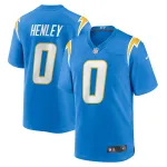 Men's Los Angeles Chargers Daiyan Henley Powder Blue Team Game Jersey