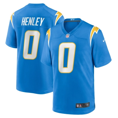 Men's Los Angeles Chargers Daiyan Henley Powder Blue Team Game Jersey 01