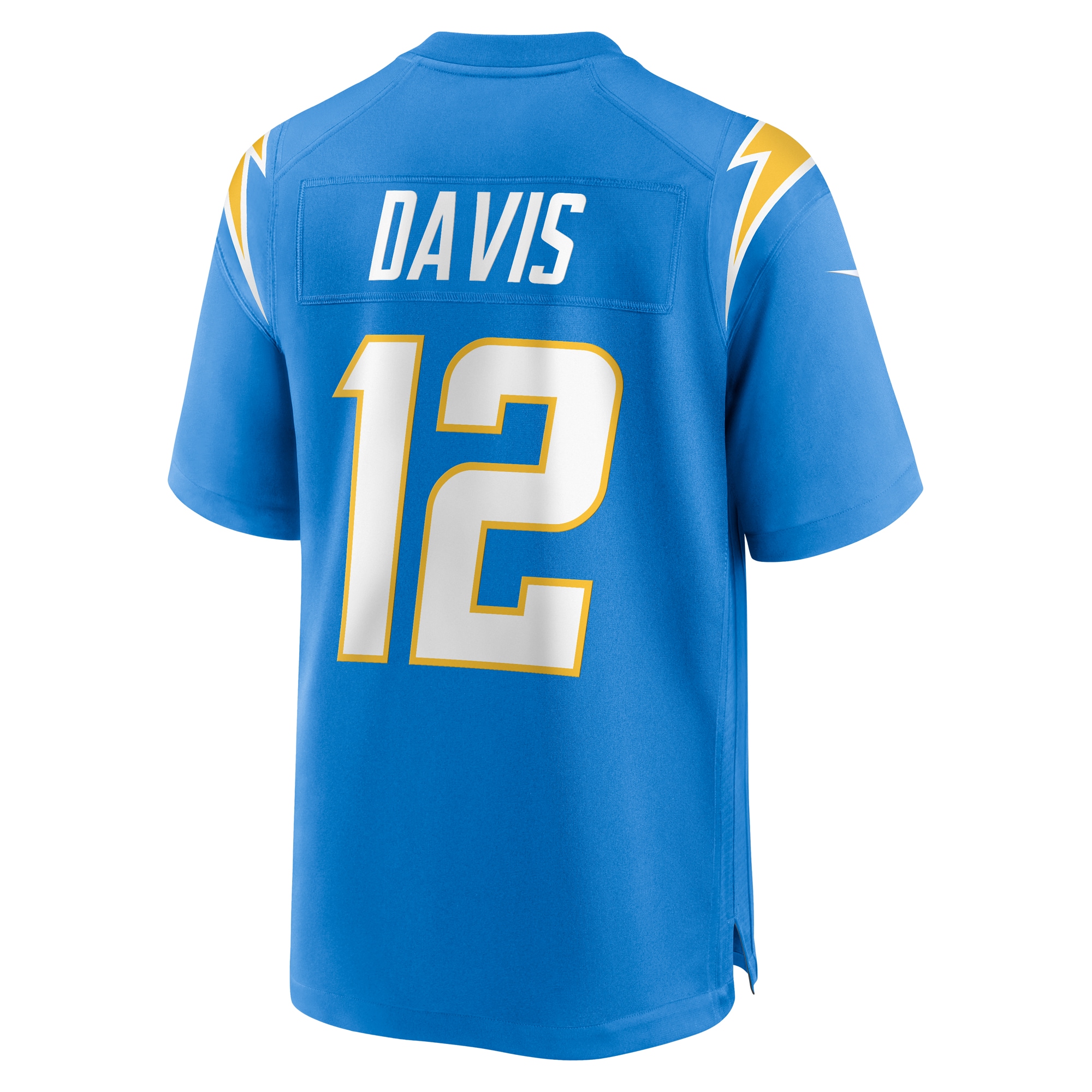 Men's Los Angeles Chargers Derius Davis Powder Blue Team Game Jersey