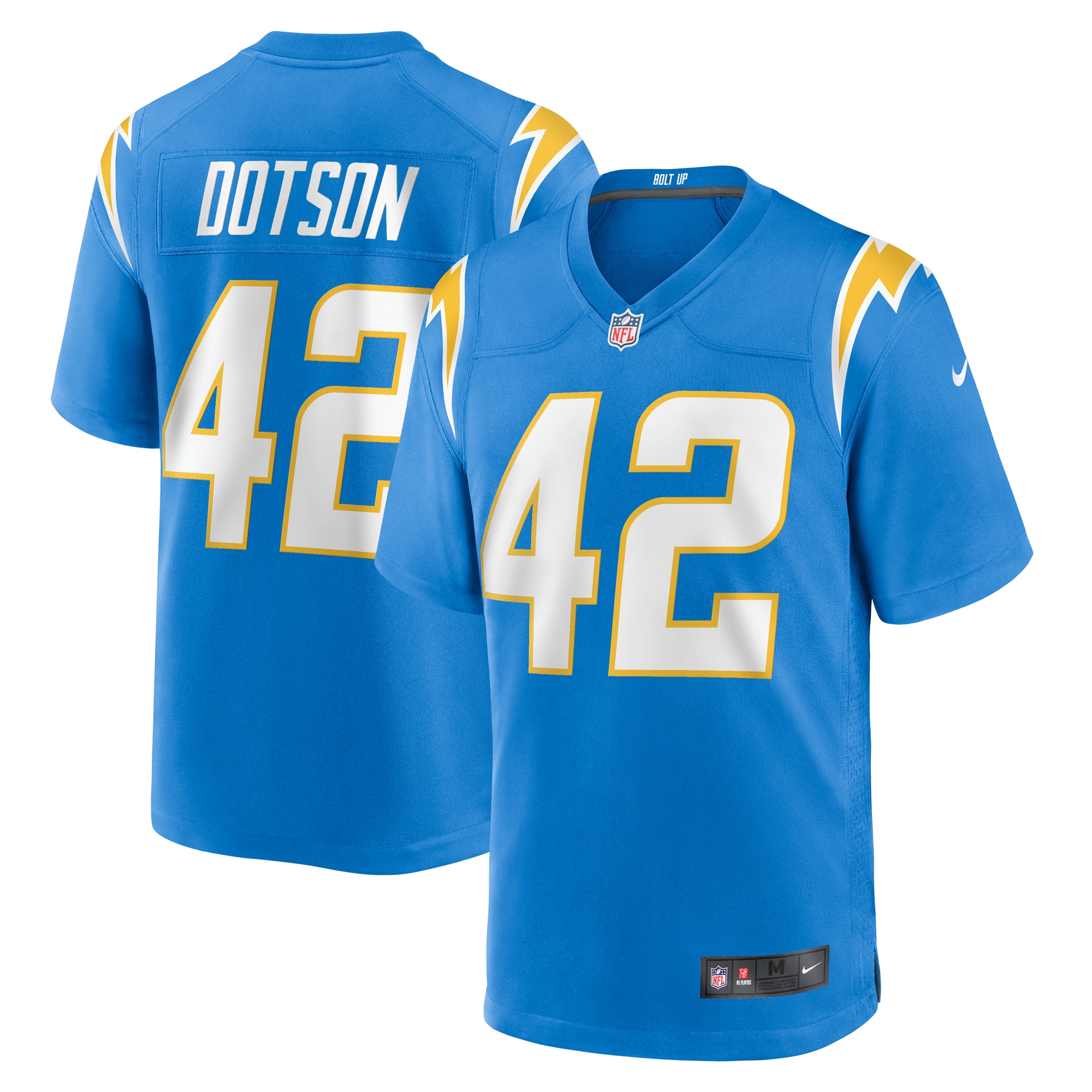 Men's Los Angeles Chargers Elijah Dotson Powder Blue Team Game Jersey