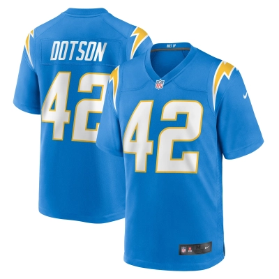 Men's Los Angeles Chargers Elijah Dotson Powder Blue Team Game Jersey 01