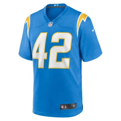 Men's Los Angeles Chargers Elijah Dotson Powder Blue Team Game Jersey 02
