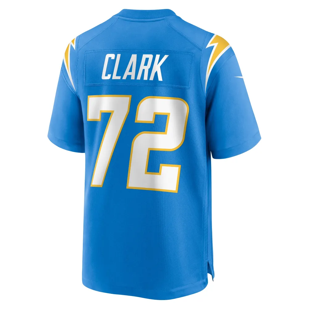 Men's Los Angeles Chargers Jerrod Clark Powder Blue Team Game Jersey