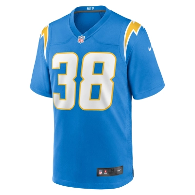 Men's Los Angeles Chargers Milton Wright Powder Blue Game Jersey 02