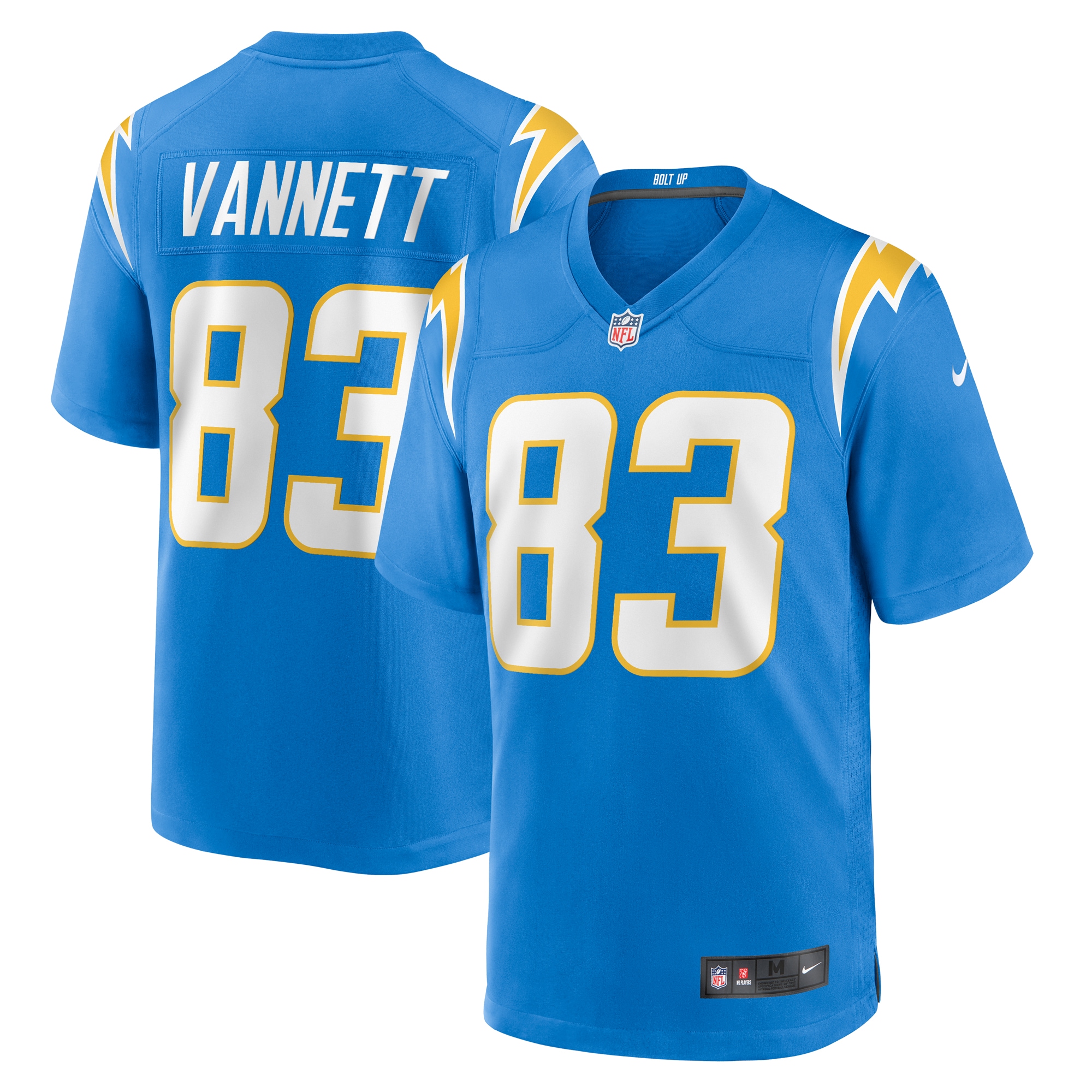 Men's Los Angeles Chargers Nick Vannett Powder Blue Team Game Jersey