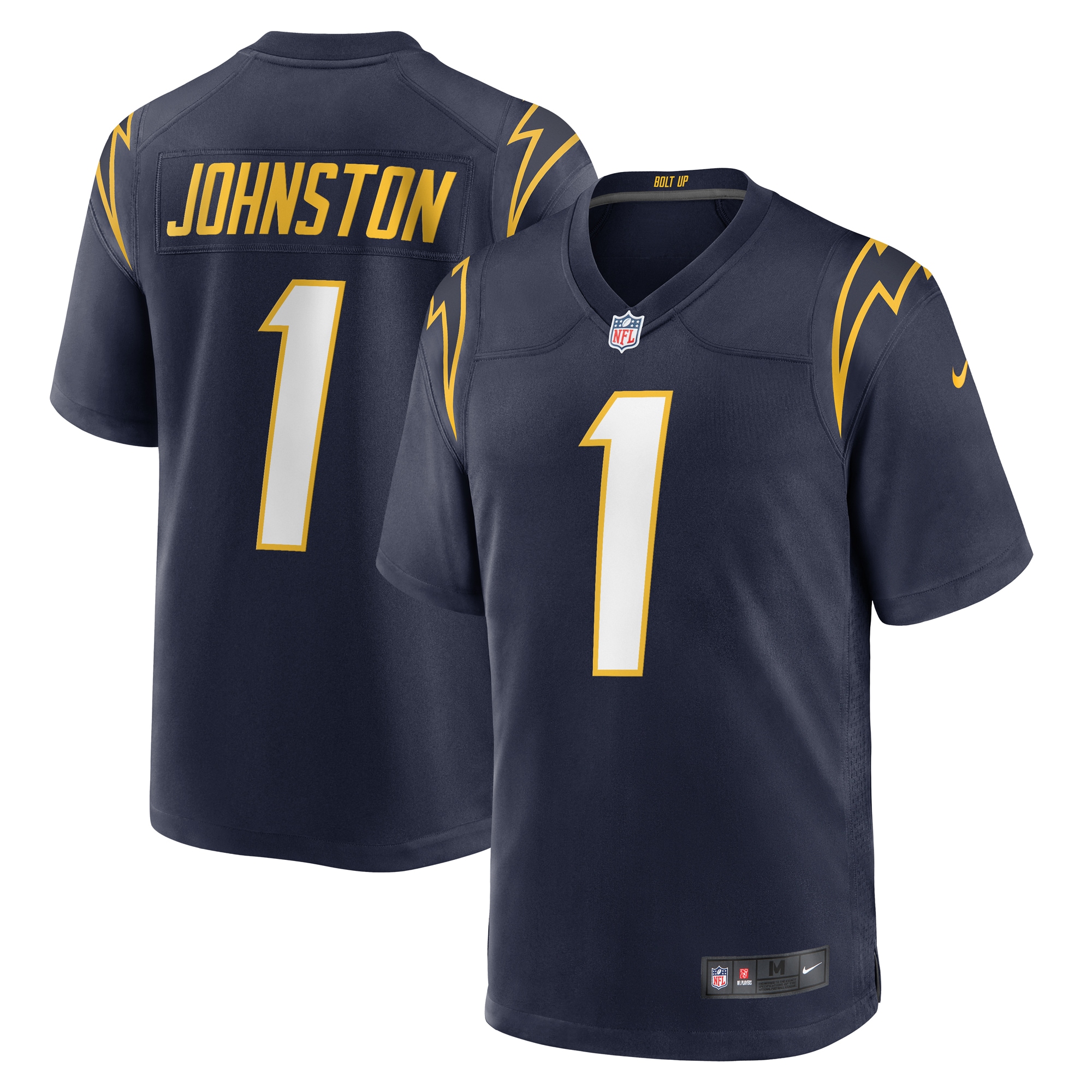 Men's Los Angeles Chargers Quentin Johnston Navy Alternate Game Jersey