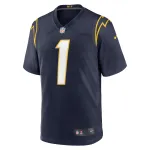 Men's Los Angeles Chargers Quentin Johnston Navy Alternate Game Jersey