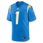 Men's Los Angeles Chargers Quentin Johnston Powder Blue 2023 NFL Draft First Round Pick Game Player Jersey