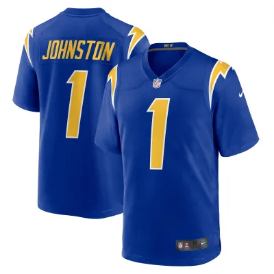 Men's Los Angeles Chargers Quentin Johnston Royal Alternate Game Jersey 01